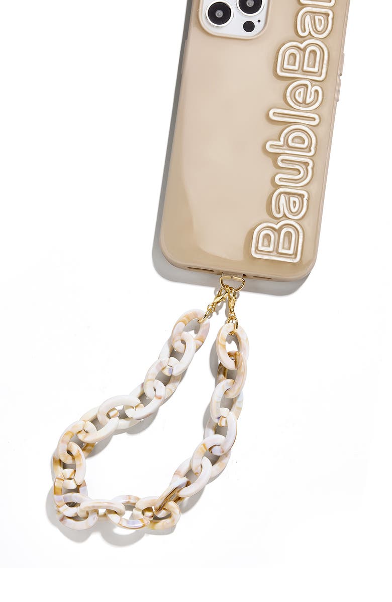 BaubleBar Chain Link Phone Wrist Strap, Alternate, color, White