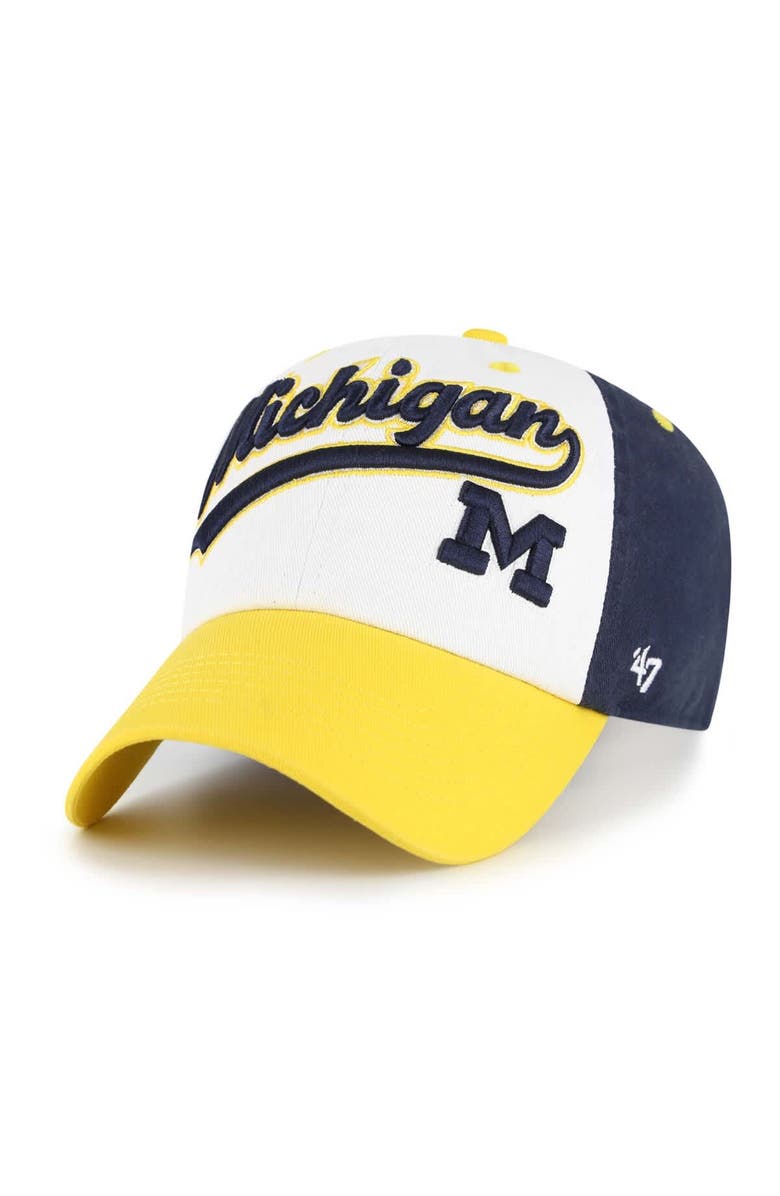 '47 Youth '47  White Michigan Wolverines Scooter Clean Up Adjustable Hat, Main, color, White