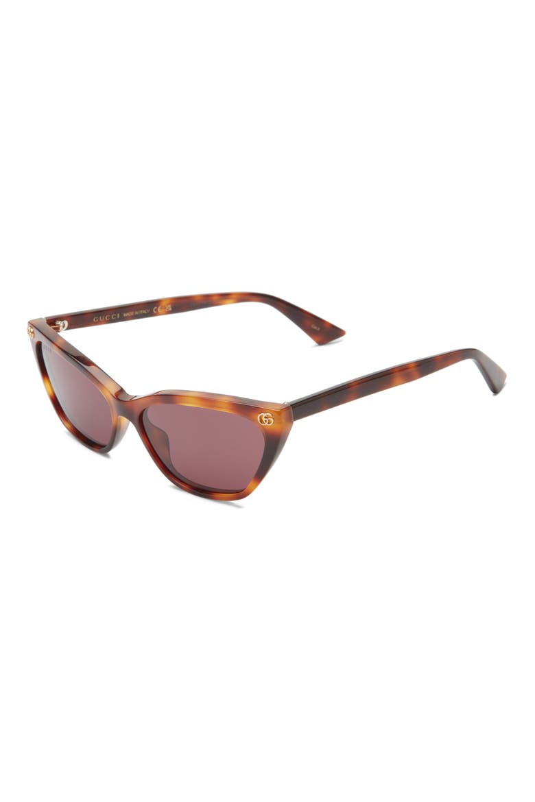 58mm Cat Eye Sunglasses, Alternate, color, HAVANA