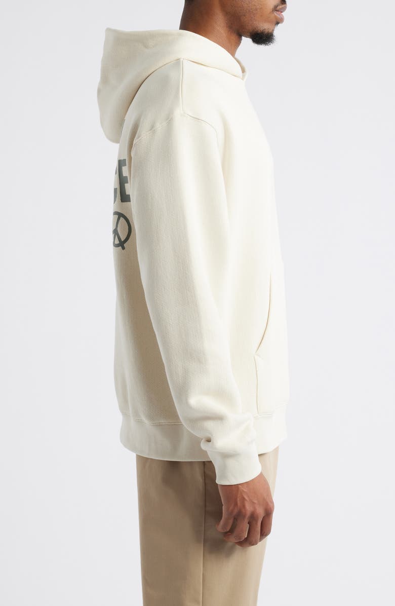 Museum of Peace & Quiet Logo Cotton Graphic Hoodie, Alternate, color, Bone