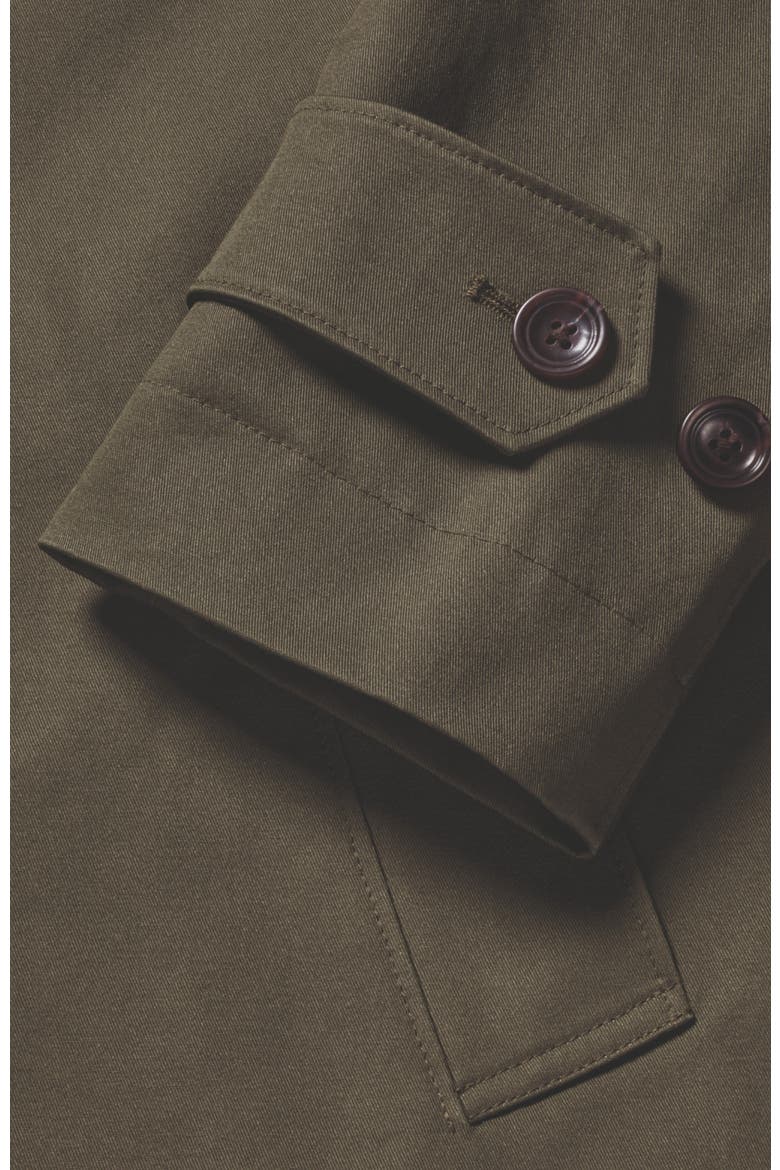 Waterproof Cotton Raincoat, Alternate, color, Olive Green