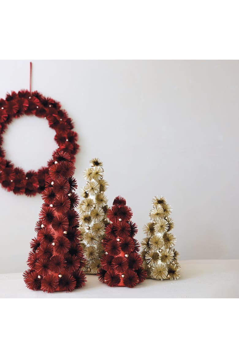 Tinsel Ball Tree with Glitter Beads, Main, color, Gold and Silver