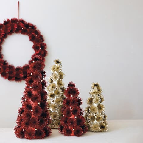 Tinsel Ball Tree with Glitter Beads