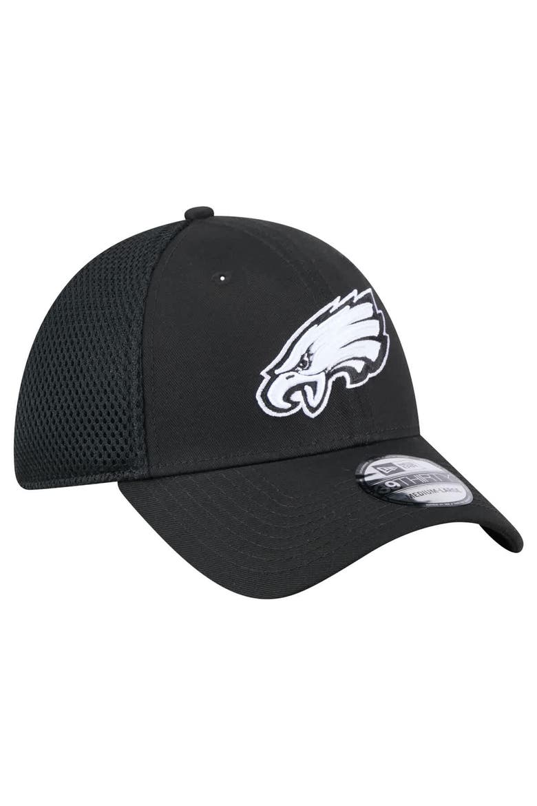 Men's New Era Black Philadelphia Eagles Main Neo 39THIRTY Flex Hat, Alternate, color, Black