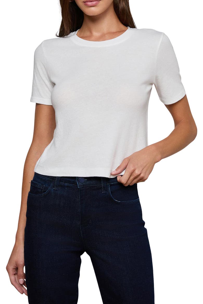Stormy Crop Tee, Main, color, WHITE