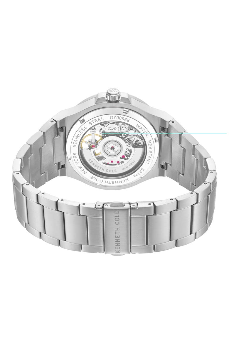 Grove Open Heart Automatic Watch, 43mm, Alternate, color, SILVER