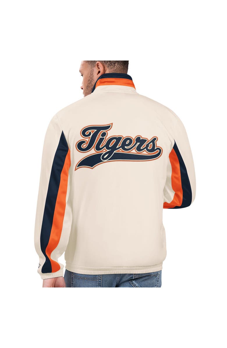 STARTER Men's Starter Cream Detroit Tigers Rebound Cooperstown Collection Full-Zip Track Jacket, Alternate, color, 