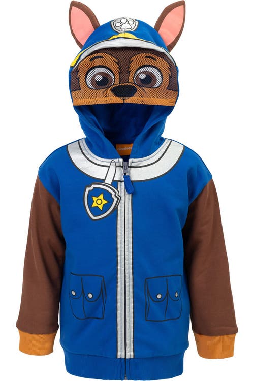 Paw Patrol Kids'  Fleece Zip-up Hoodie In Chase Blue