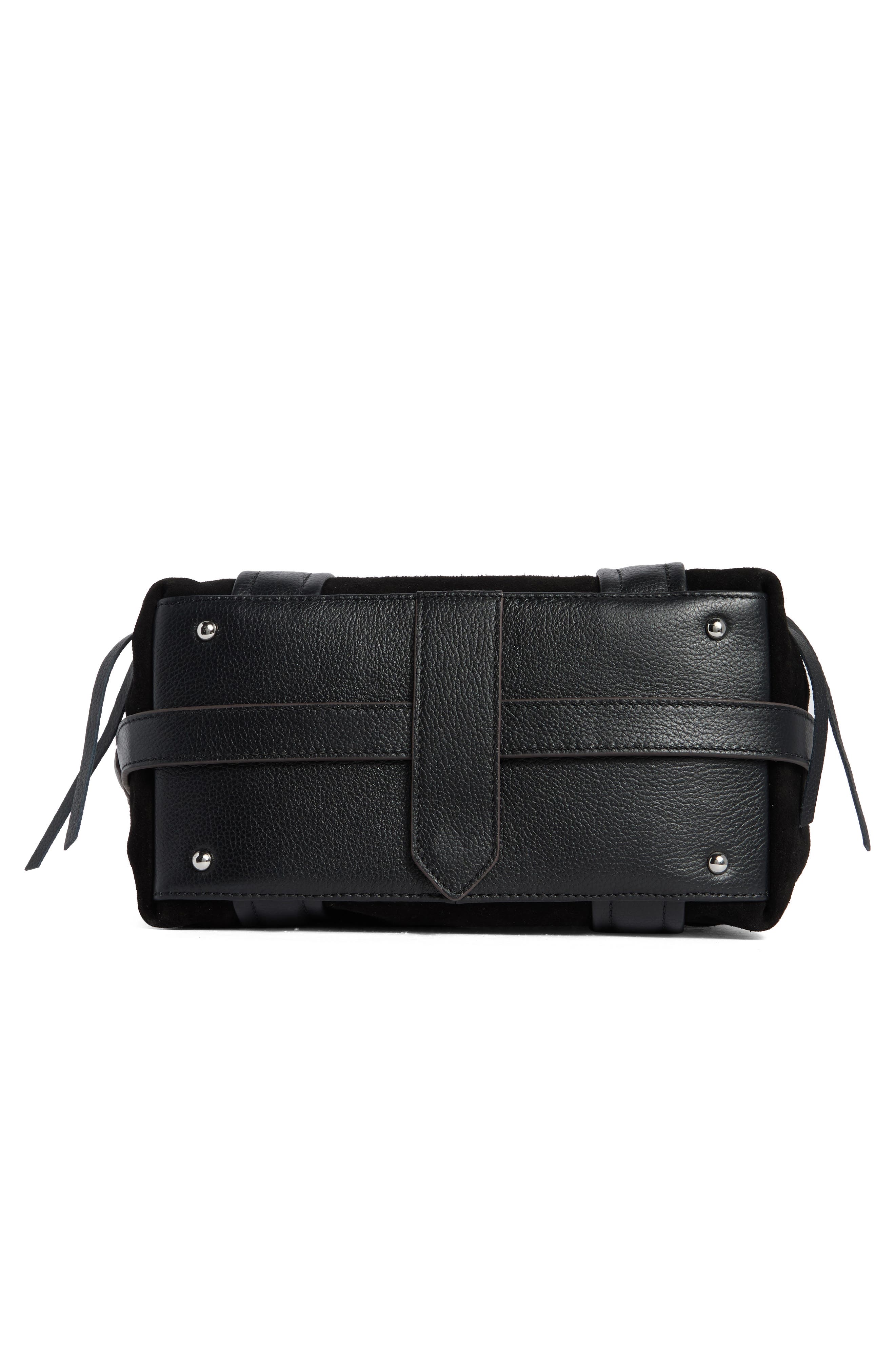 AIMEE Sierra Satchel Bag, Alternate, color, Black Suede