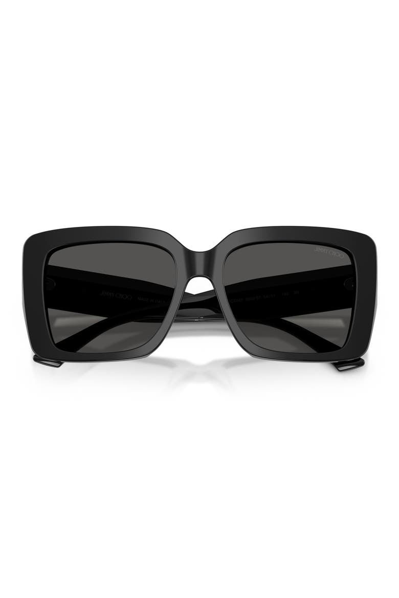 54mm Square Sunglasses, Alternate, color, BLACK / DARK GREY