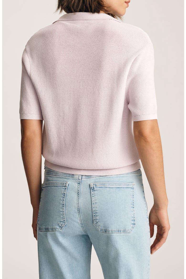 Rib Polo Sweater, Alternate, color, ORCHID HUSH