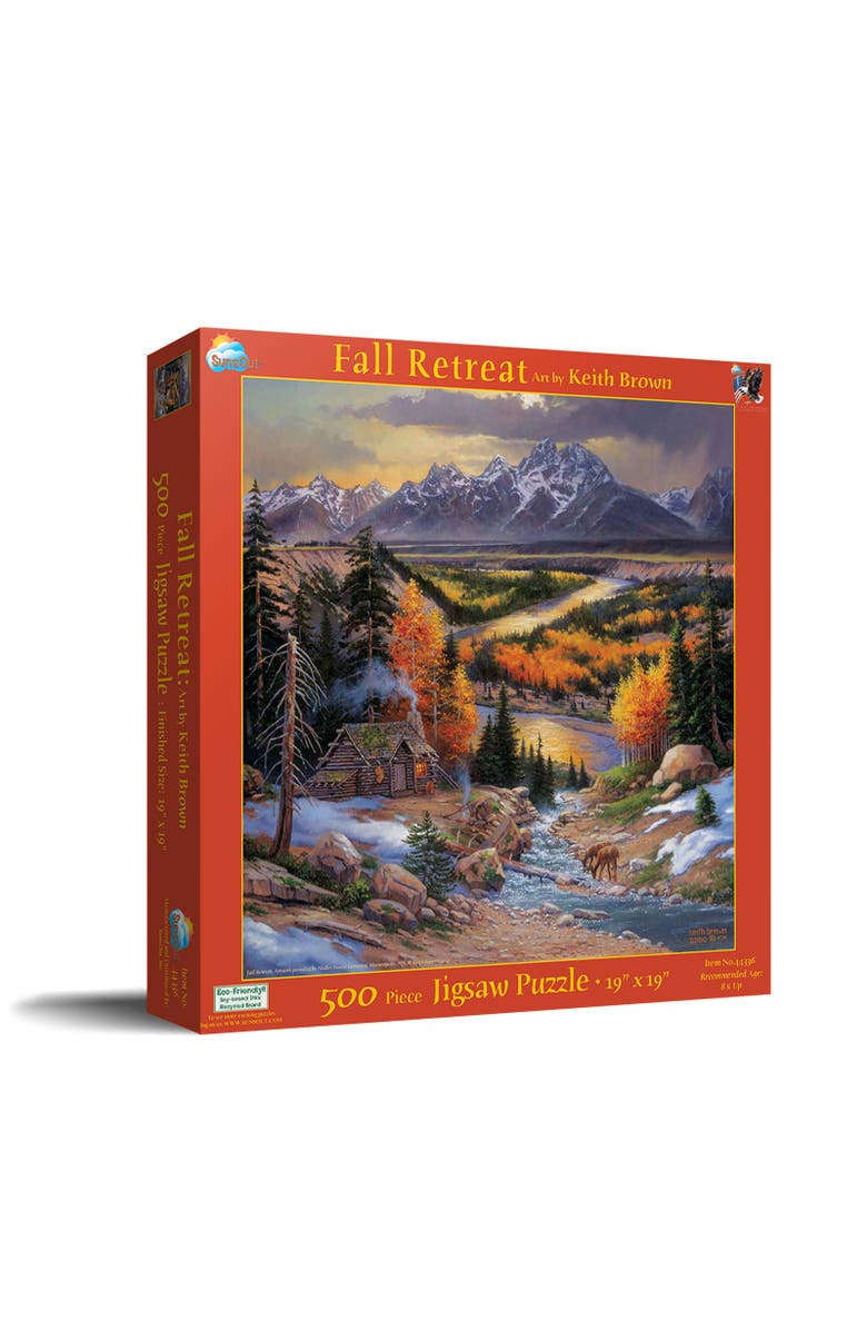 Sunsout Fall Retreat 500 piece Jigsaw Puzzle for Adults, Main, color, Multicolor