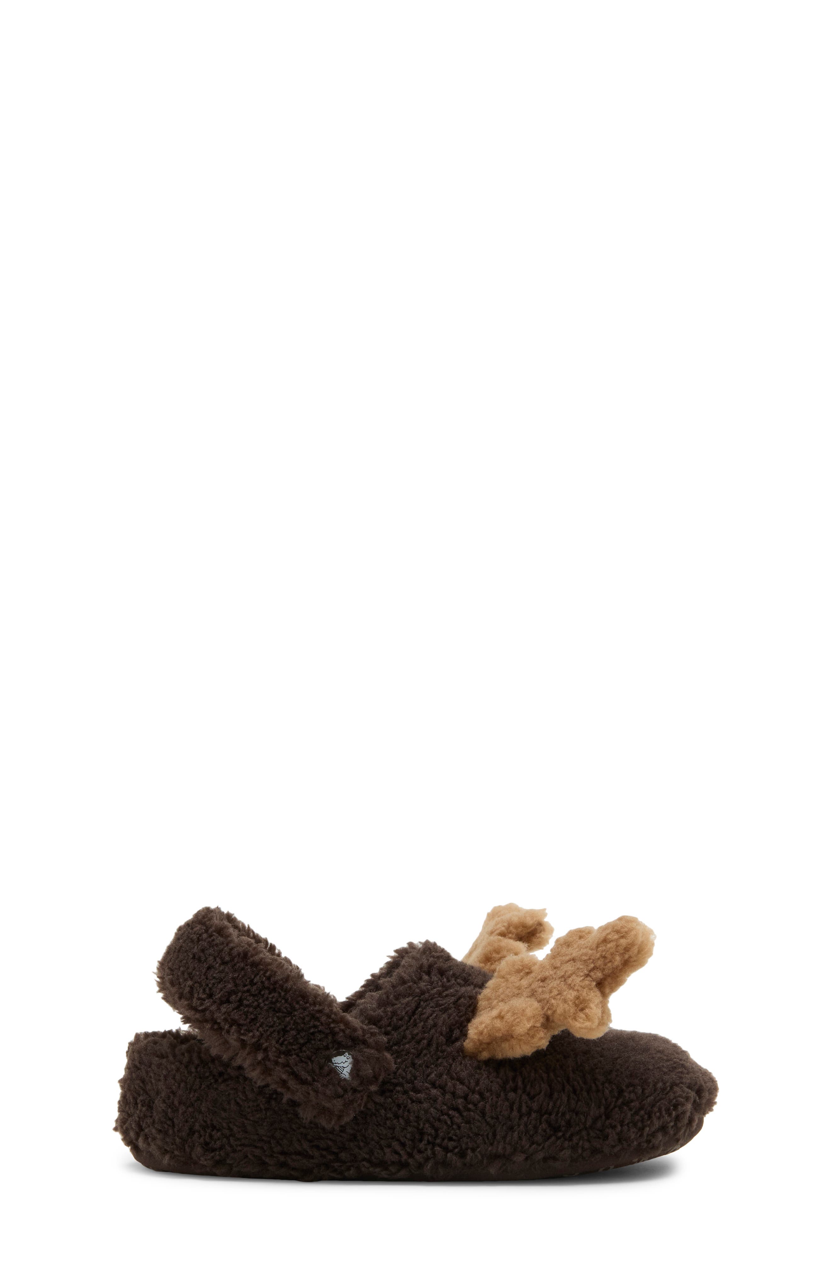 Kids' Classic Cozzzy Reindeer Slipper, Alternate, color, ESPRESSO
