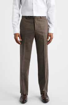Devon Flat Front Stretch Wool & Cashmere Dress Pants