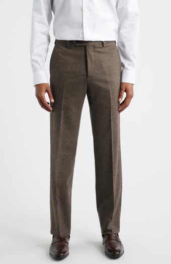 Devon Flat Front Stretch Wool & Cashmere Dress Pants