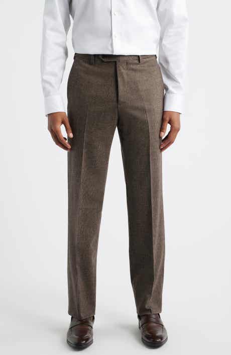 Devon Flat Front Stretch Wool & Cashmere Dress Pants