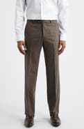 Zanella Devon Flat Front Stretch Wool & Cashmere Dress Pants
