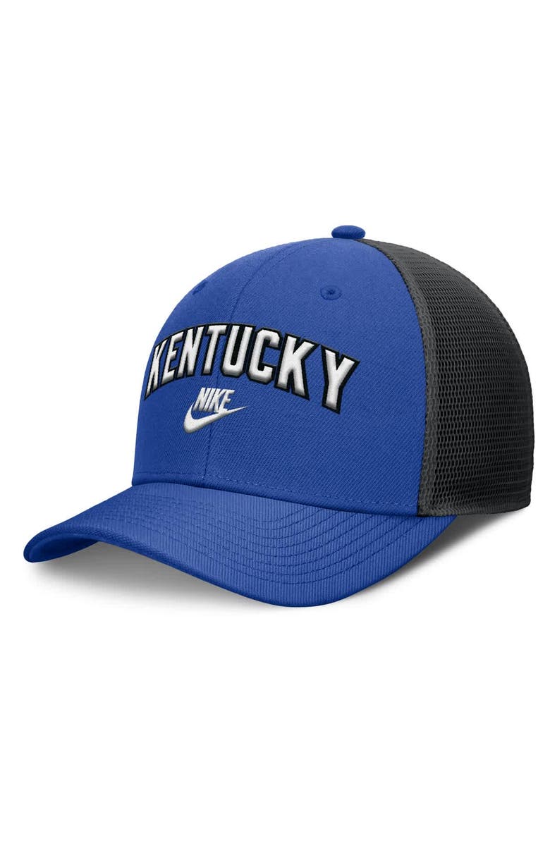 Nike Men's Nike Royal/Black Kentucky Wildcats Legacy Arch Rise Performance Trucker Adjustable Hat, Main, color, Royal