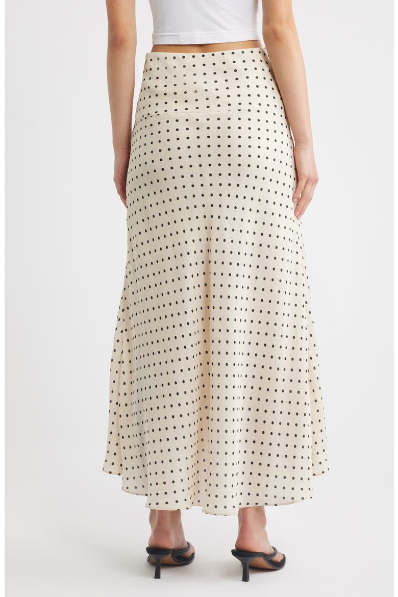 Flippy Polka Dot High-Low Skirt, Alternate, color, ECRU