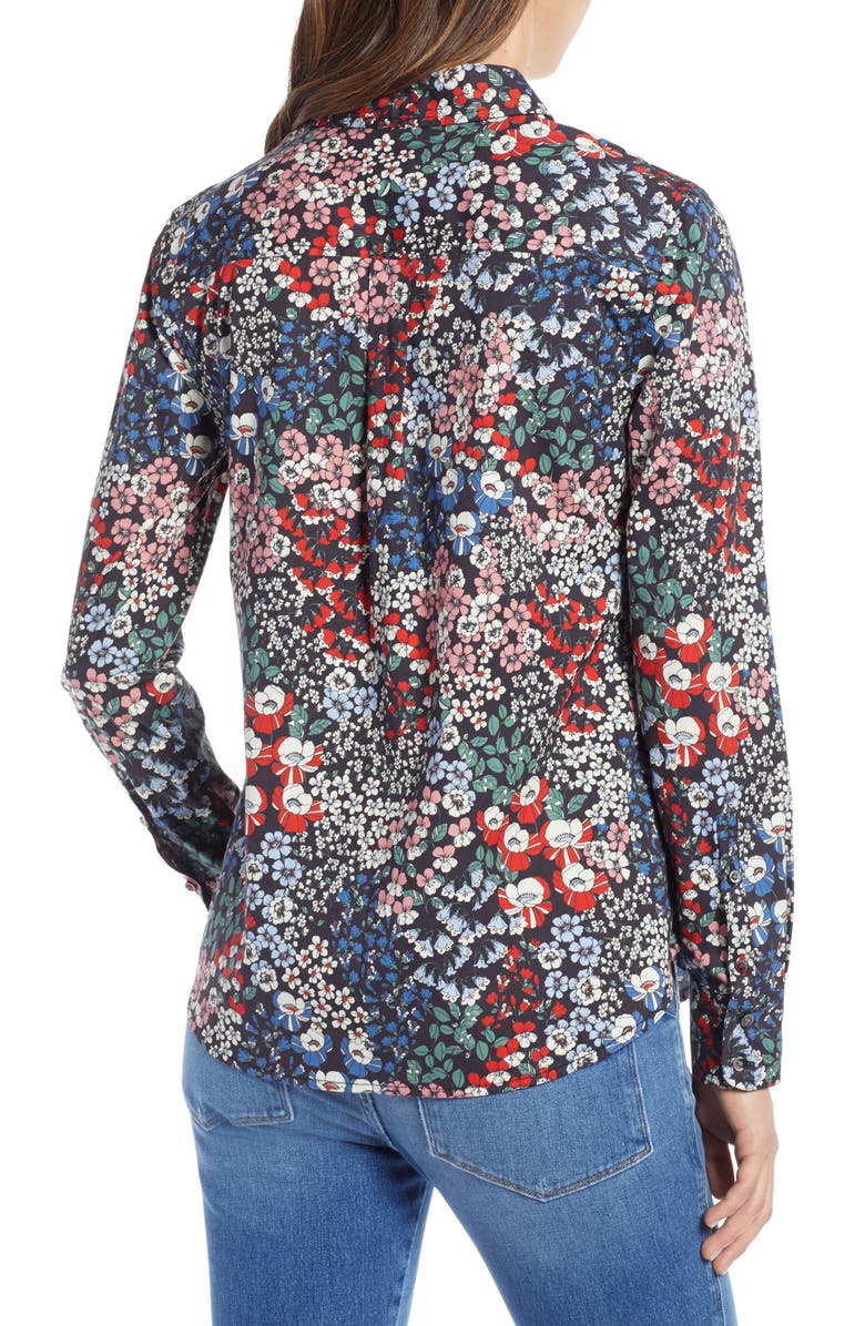 1901 Button-Up Shirt, Alternate, color, Black Frances Floral