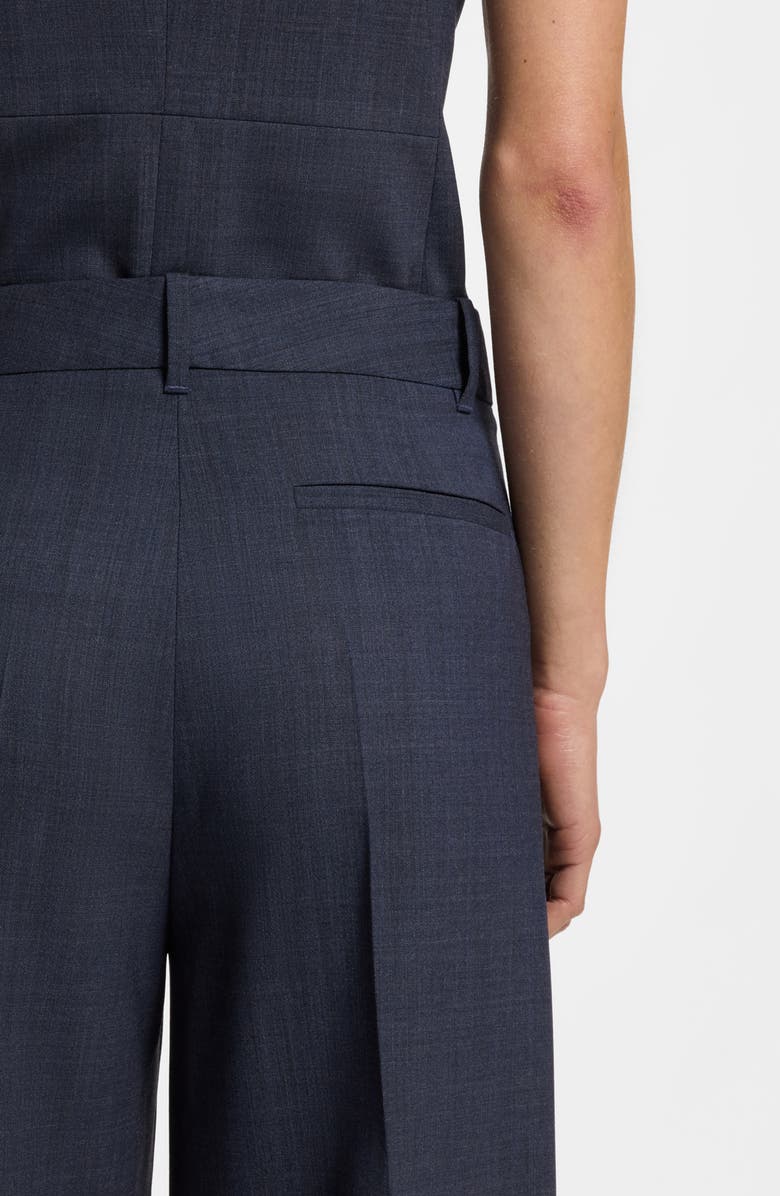 BOSS Tiana Flare Leg Virgin Wool Pants, Alternate, color, Sky Captain