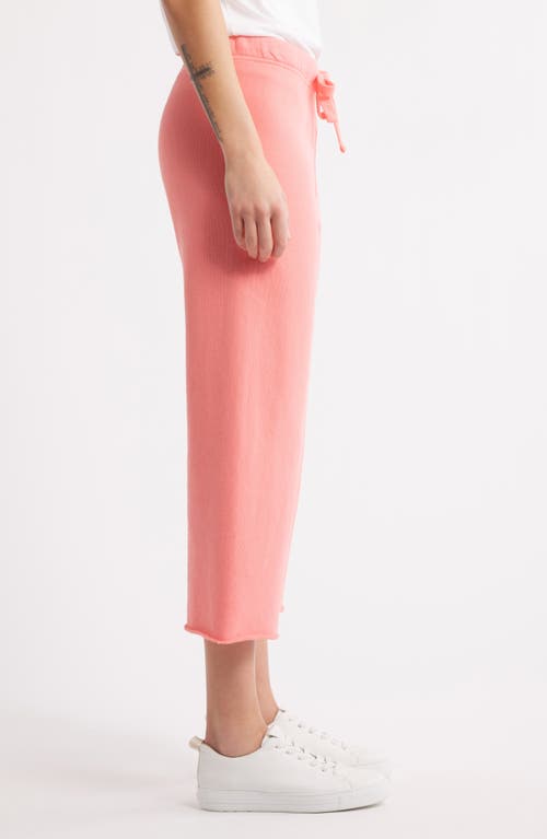 Frank & Eileen Catherine Crop Wide Leg Sweatpants In Passion Fruit