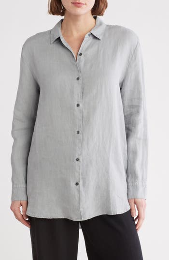 JAMES PERSE JAMES PERSE LIGHTWEIGHT LINEN BUTTON-UP SHIRT 