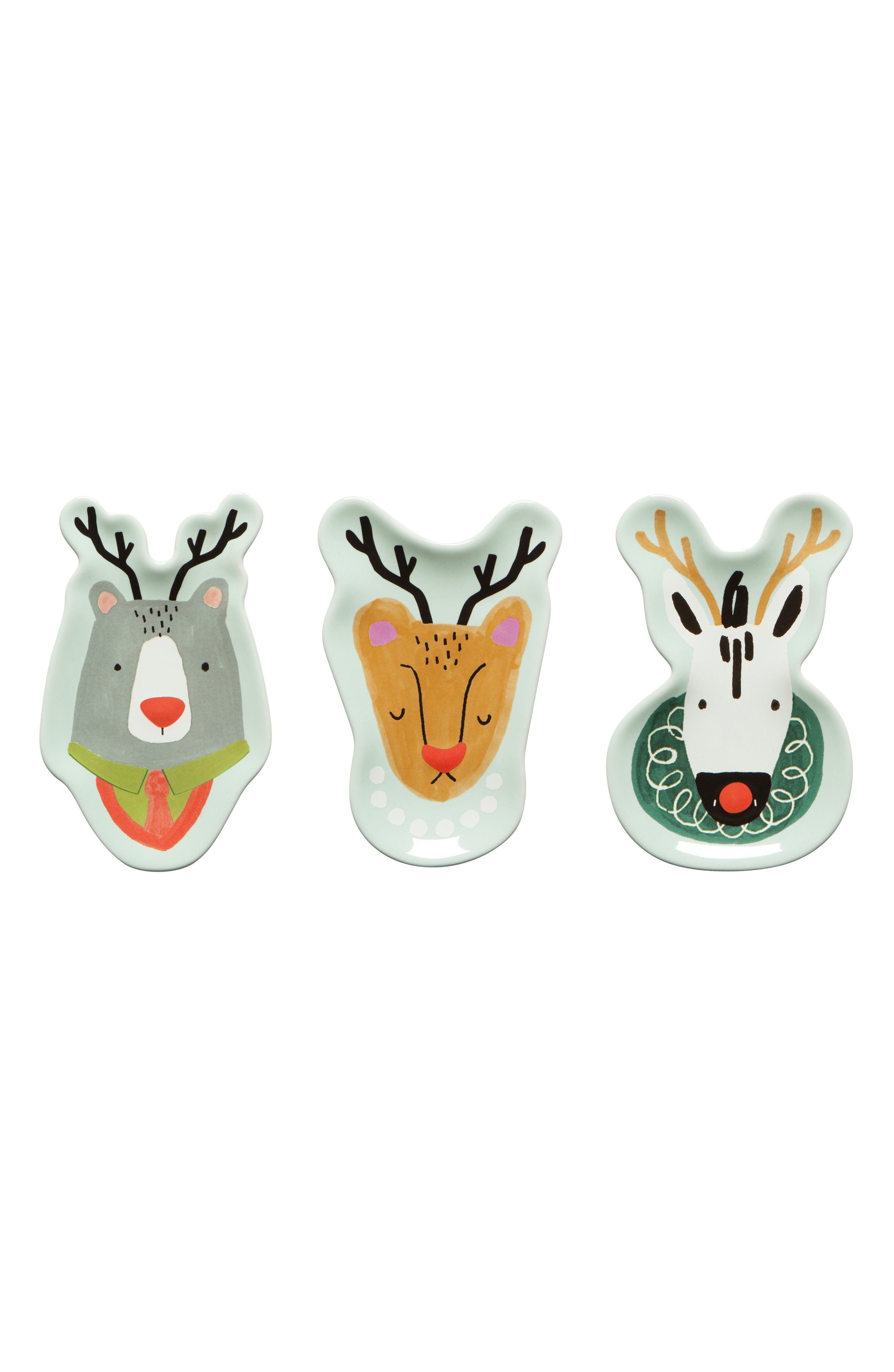 Rudolph Imposter Set of 3 Dishes