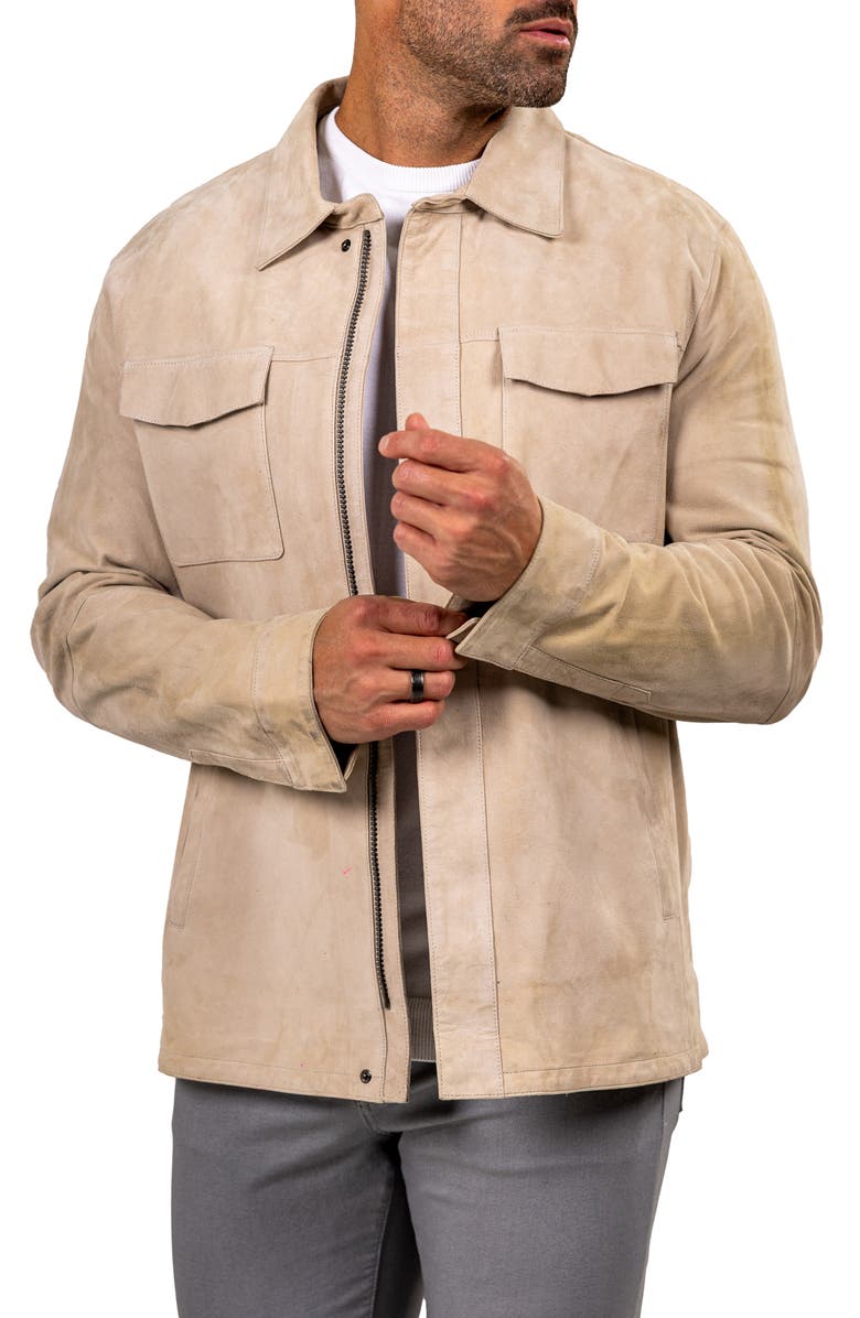 Maceoo Leather Jacket, Alternate, color, White