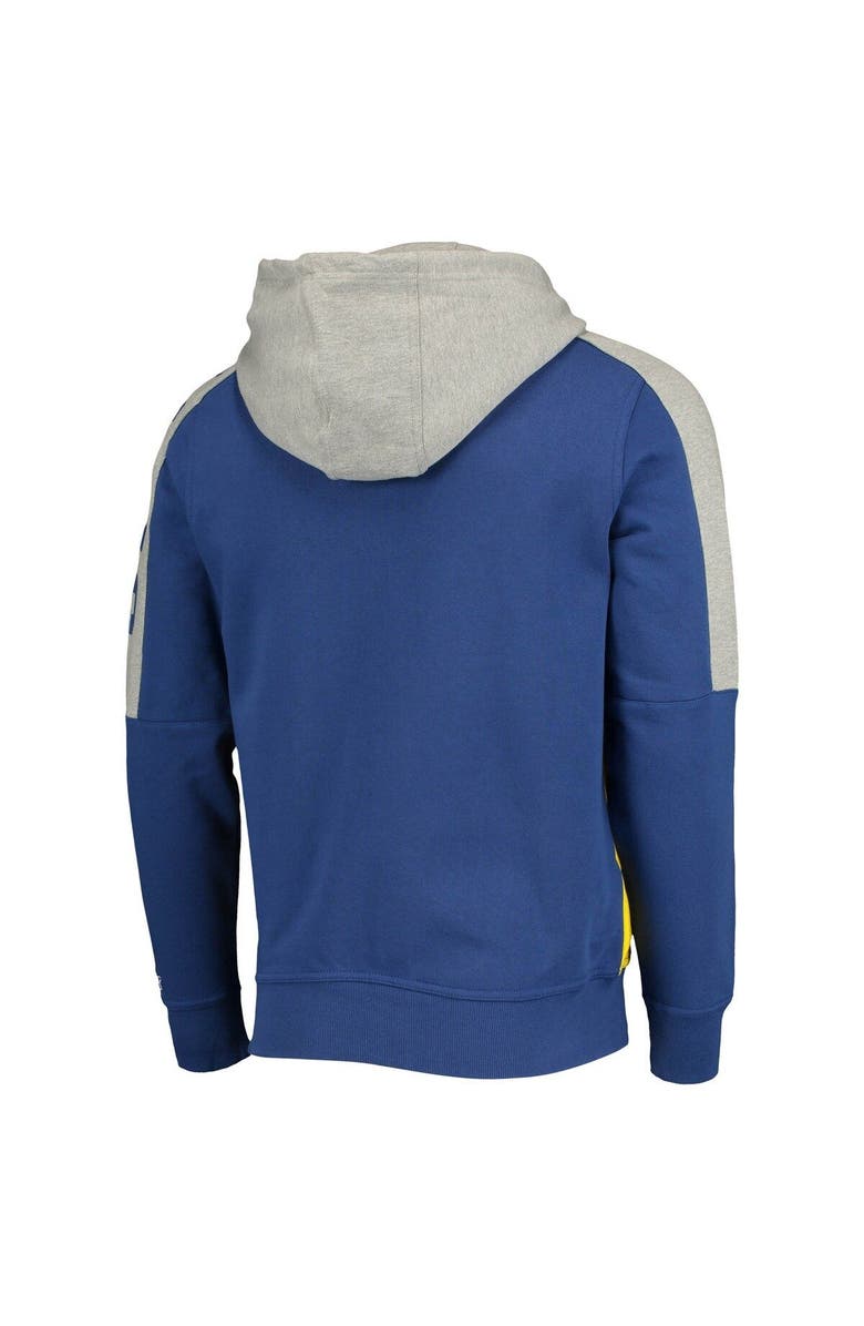 STARTER Men's Starter Royal/Gold Los Angeles Rams Playoffs Color Block Full-Zip Hoodie, Alternate, color, 