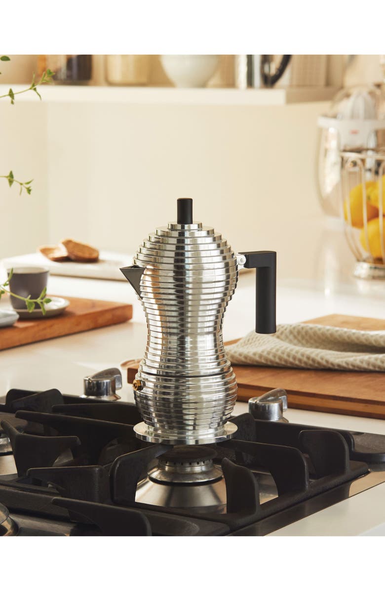 ALESSI Pulcina 3-Cup Espresso Coffee Maker, Alternate, color, Stainless Steel