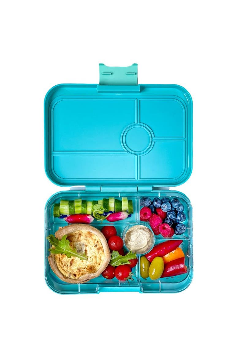 Tapas Bento-Style Leakproof Lunch Box 5 Compartments, Main, color, Antibes Blue