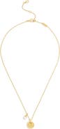 COACH Textured C Coin Pendant Necklace