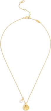 COACH Textured C Coin Pendant Necklace