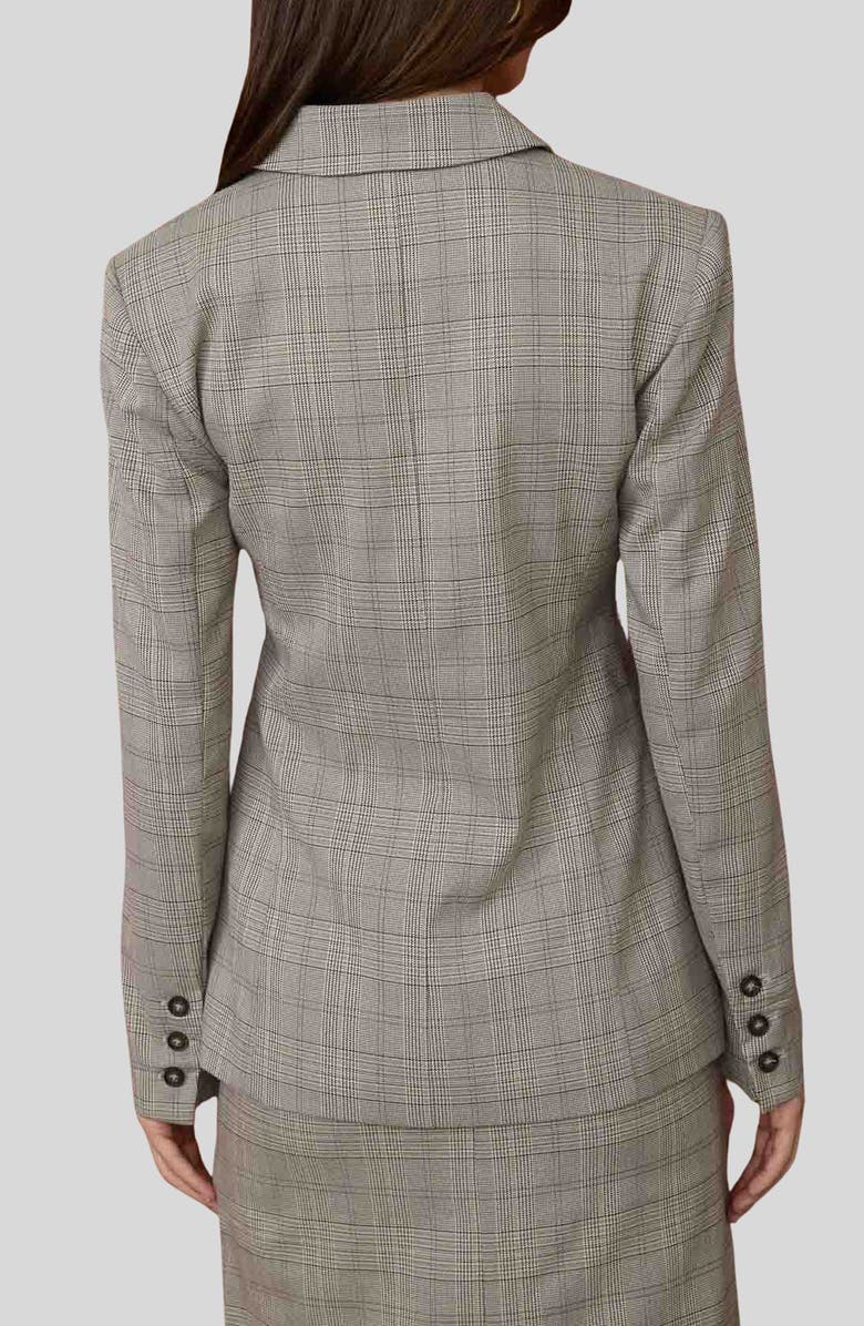 Blu Pepper Plaid Blazer, Alternate, color, Light Taupe Multi