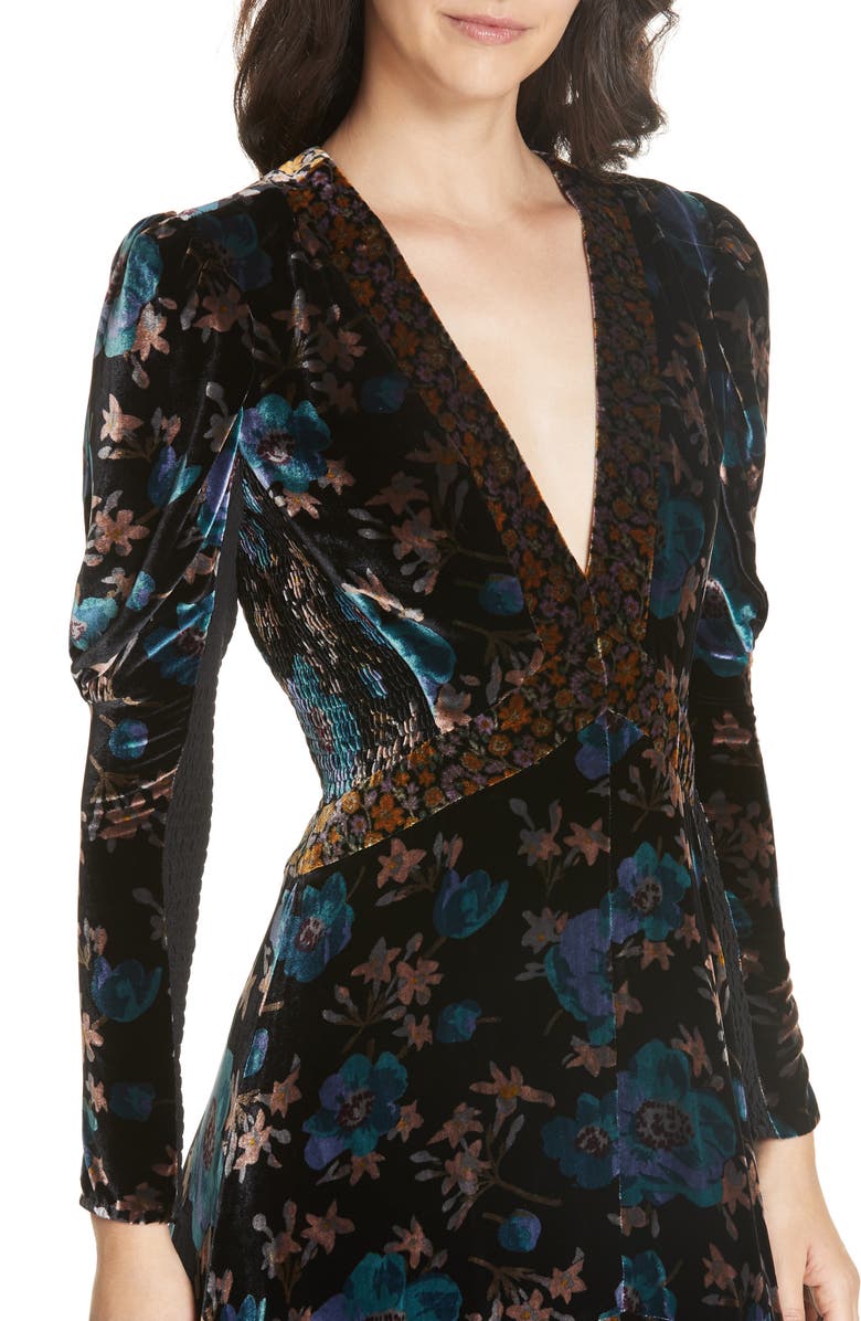 Rebecca Taylor Solstice Velvet Maxi Dress, Alternate, color,