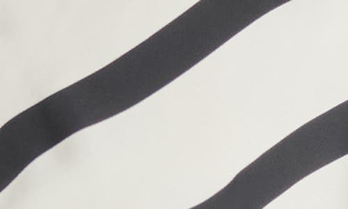 Steve Madden Tori Stripe Short Sleeve Tie Front Shirt In White