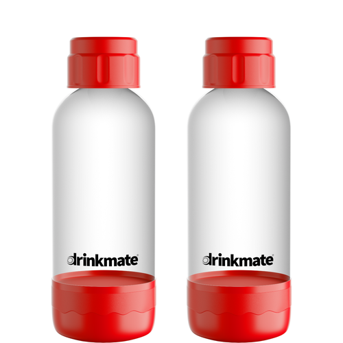 Drinkmate .5 Liter Bottles- Twin Pack In Red
