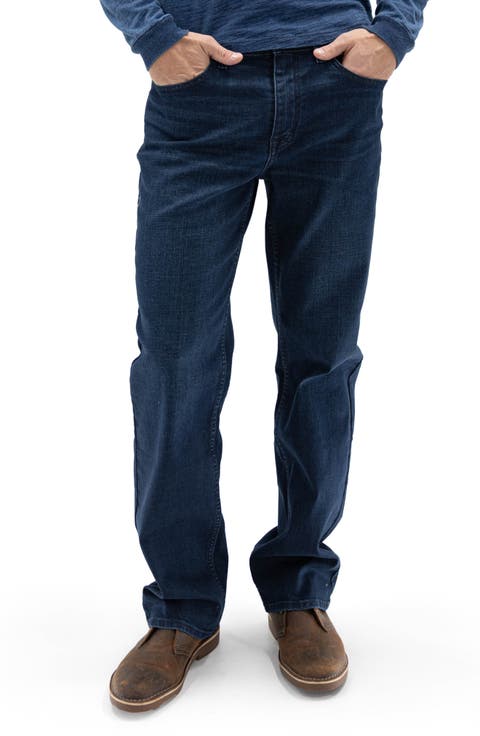 Relaxed Straight Leg Jeans (Rocky Face)