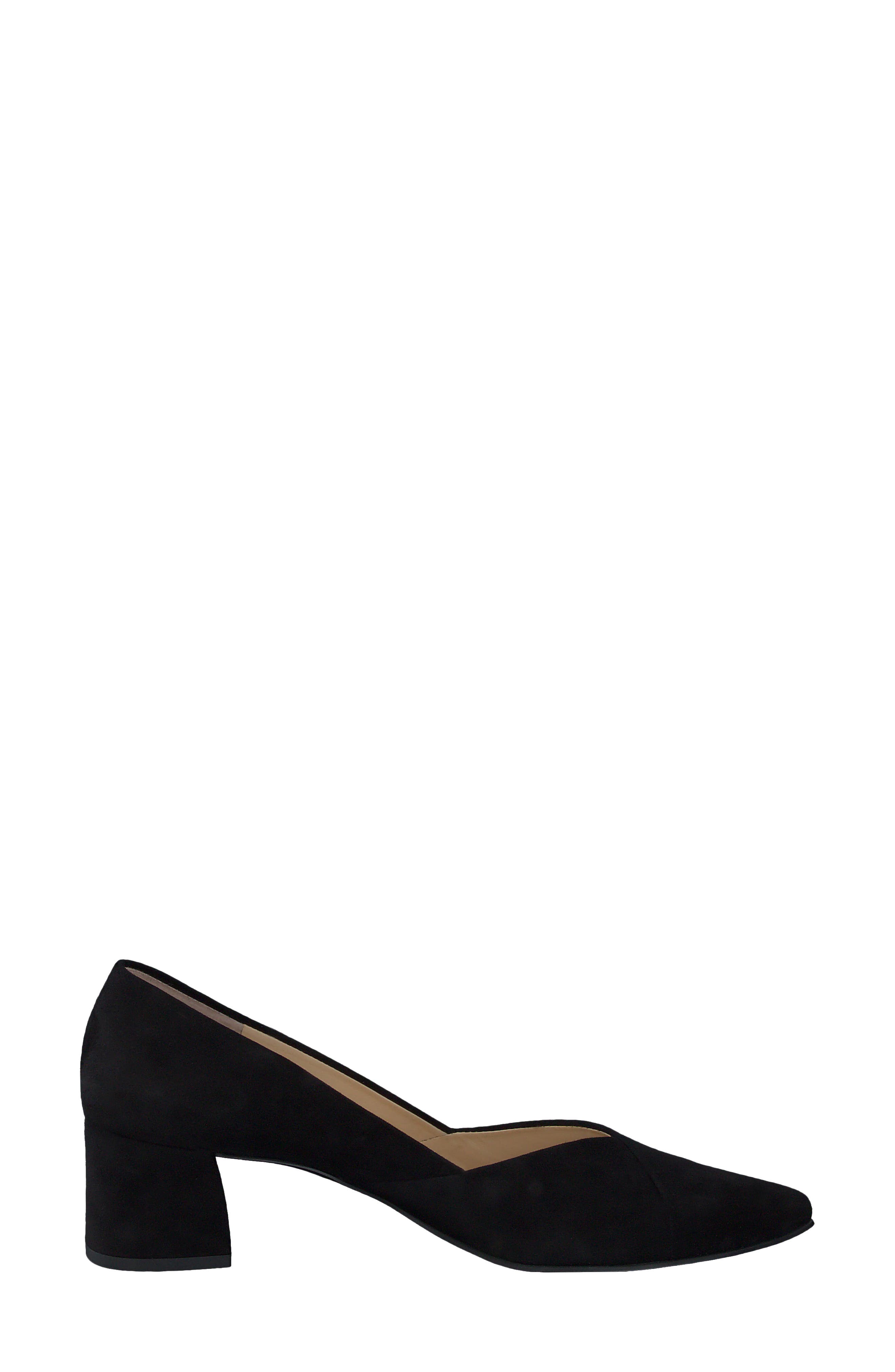 Rendi Pointed Toe Pump, Alternate, color, BLACK NATURE SUEDE