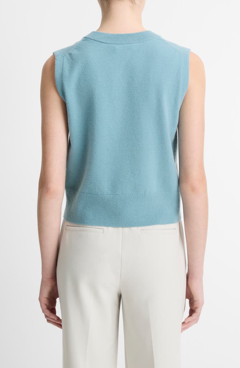 Vince Henley Wool Blend Sweater Tank, Alternate, color, Sky Steel