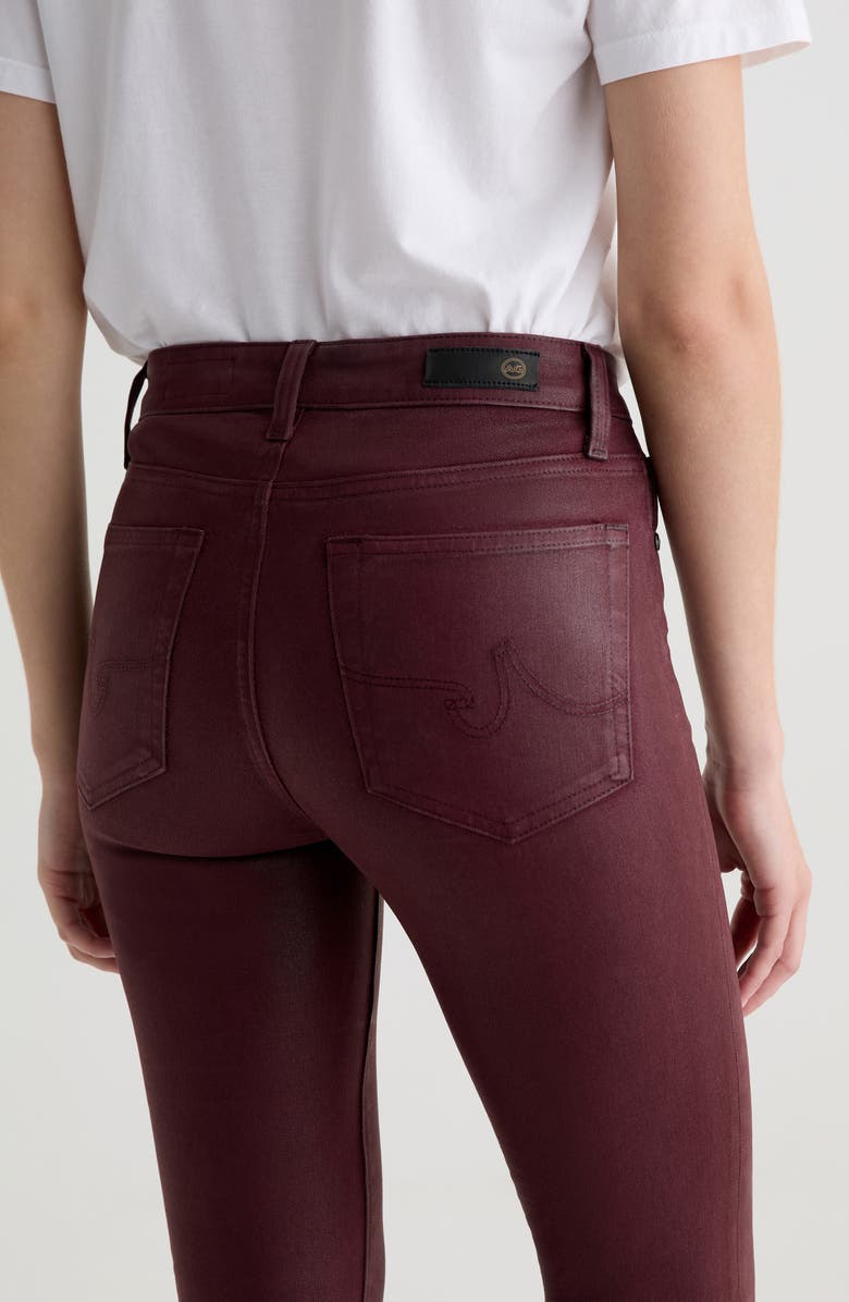 AG Mari Slim Ankle Straight Leg Jeans, Alternate, color, Light Winery
