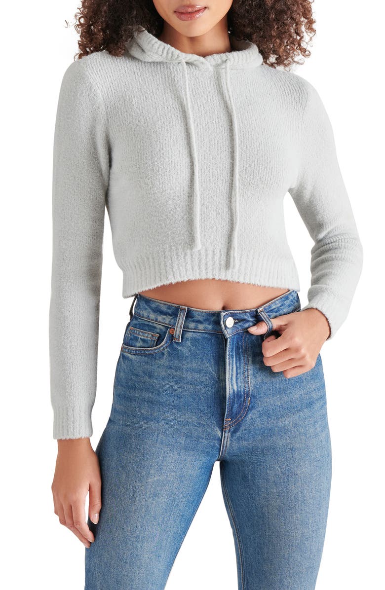 Steve Madden Hidra Crop Sweater Hoodie, Main, color, 