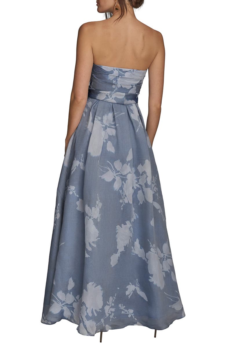Donna Karan New York Floral Strapless Fit & Flare Gown, Alternate, color, Marbella Multi