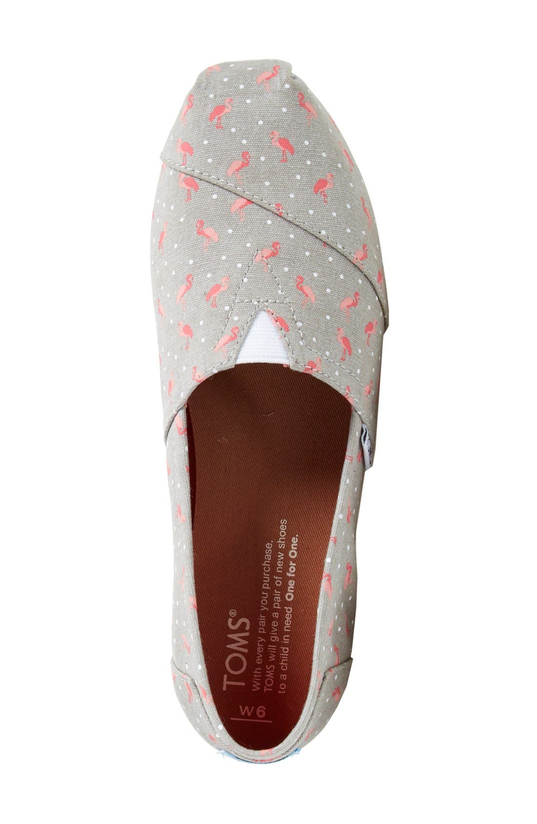 TOMS 'Classic - Flamingo' Slip-On, Alternate, color, 