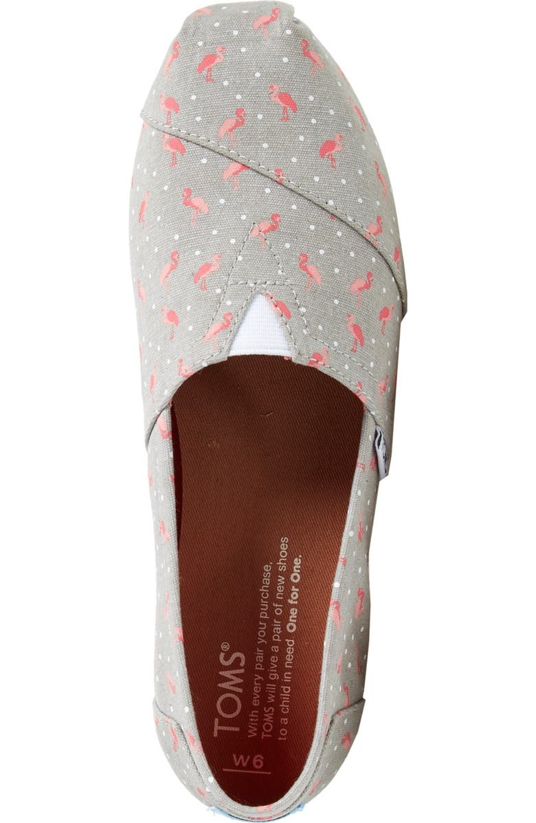 TOMS 'Classic - Flamingo' Slip-On, Alternate, color,