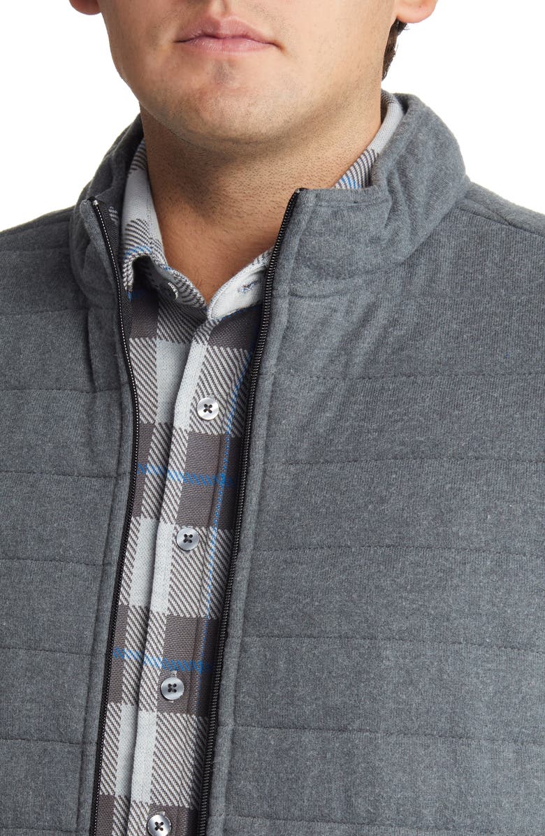 Stone Rose Tech Jersey Puffer Vest, Alternate, color, Charcoal