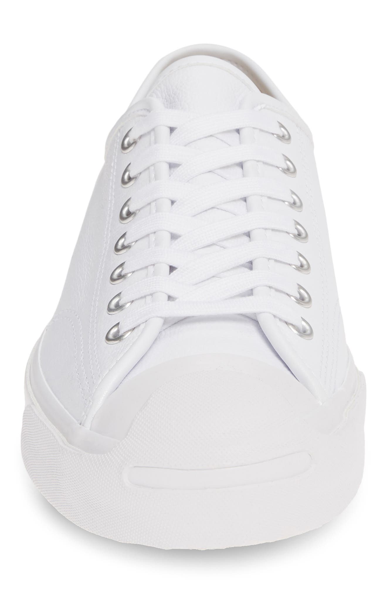Converse Jack Purcell Ox Low Top Sneaker, Alternate, color, White Leather