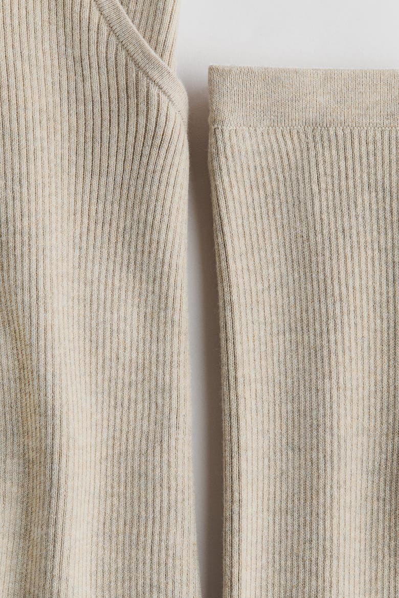 2-piece Top And Leggings Set, Alternate, color, Beige melange