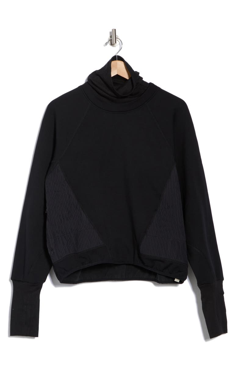 Free People Keepin' Cozy Run Pullover, Alternate, color, Black